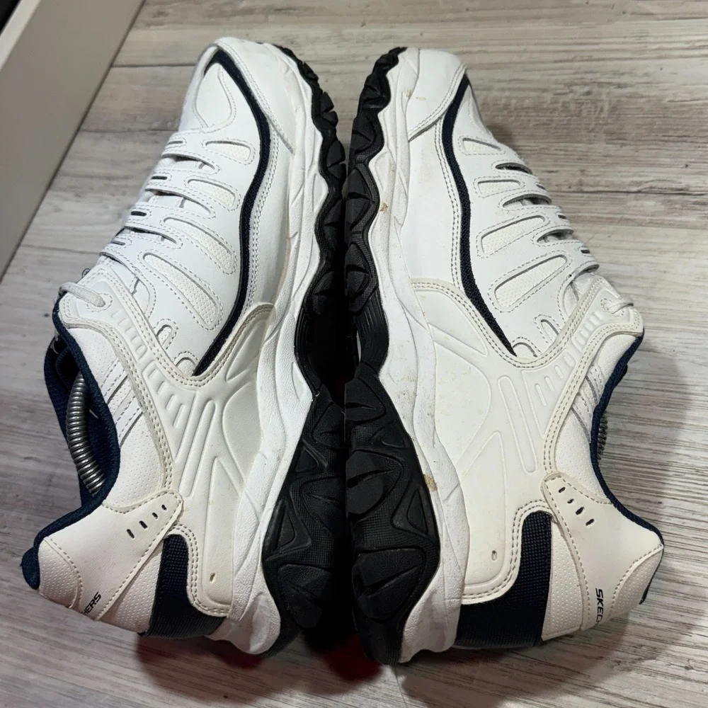 Skechers‎ Energy Afterburn Shoes Mens 12 Extra Wide White Training Walking 50127
